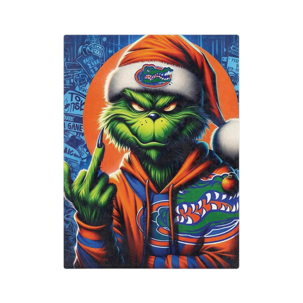 Grinch Florida Gators Holiday Microfiber Blanket
