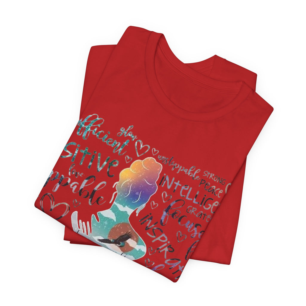 Inspirational Yoga Woman T-Shirt — Motivated Positive Words Graphic Tee