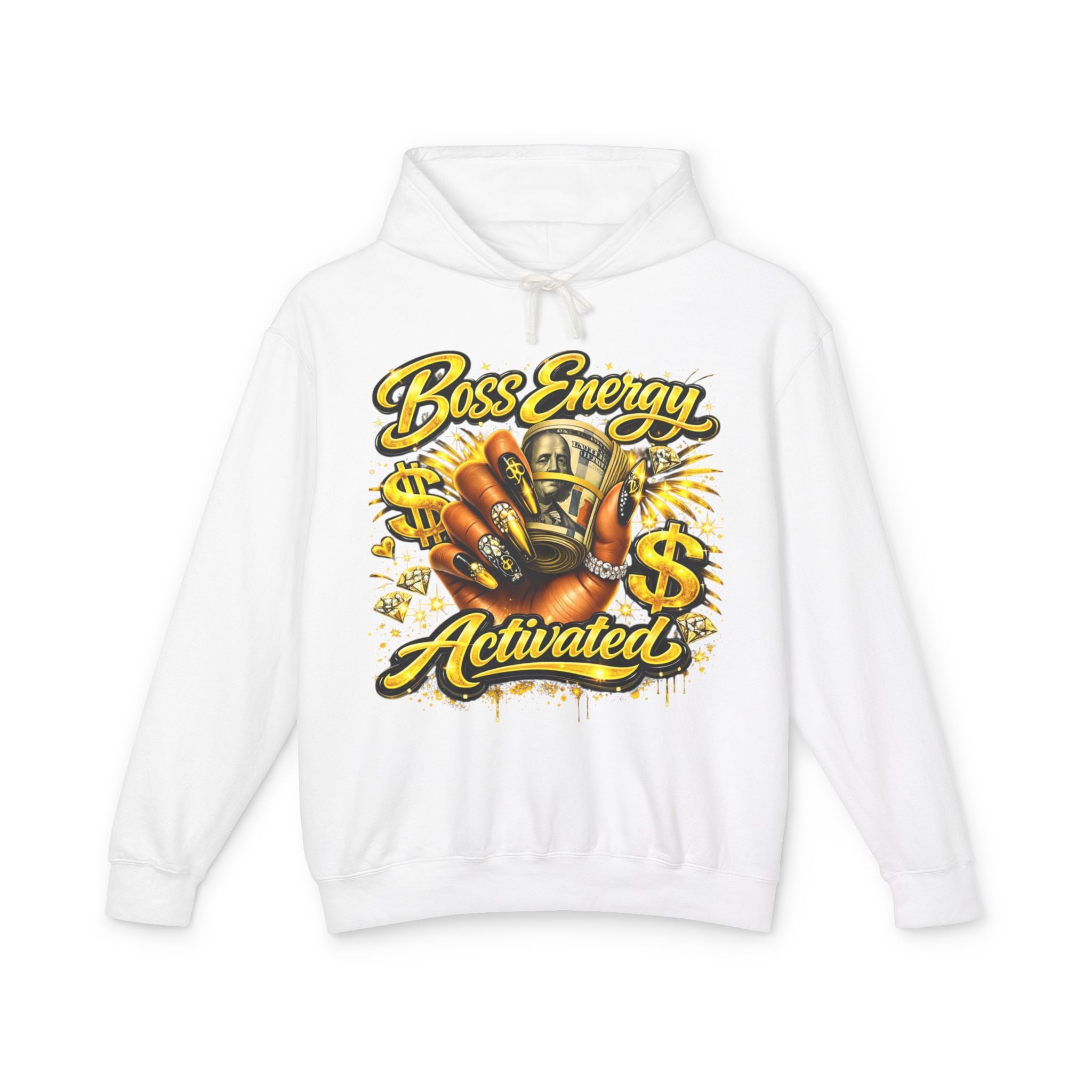 Boss Energy Activated Hoodie — Empowered Money-Motivated Graphic Hoodie