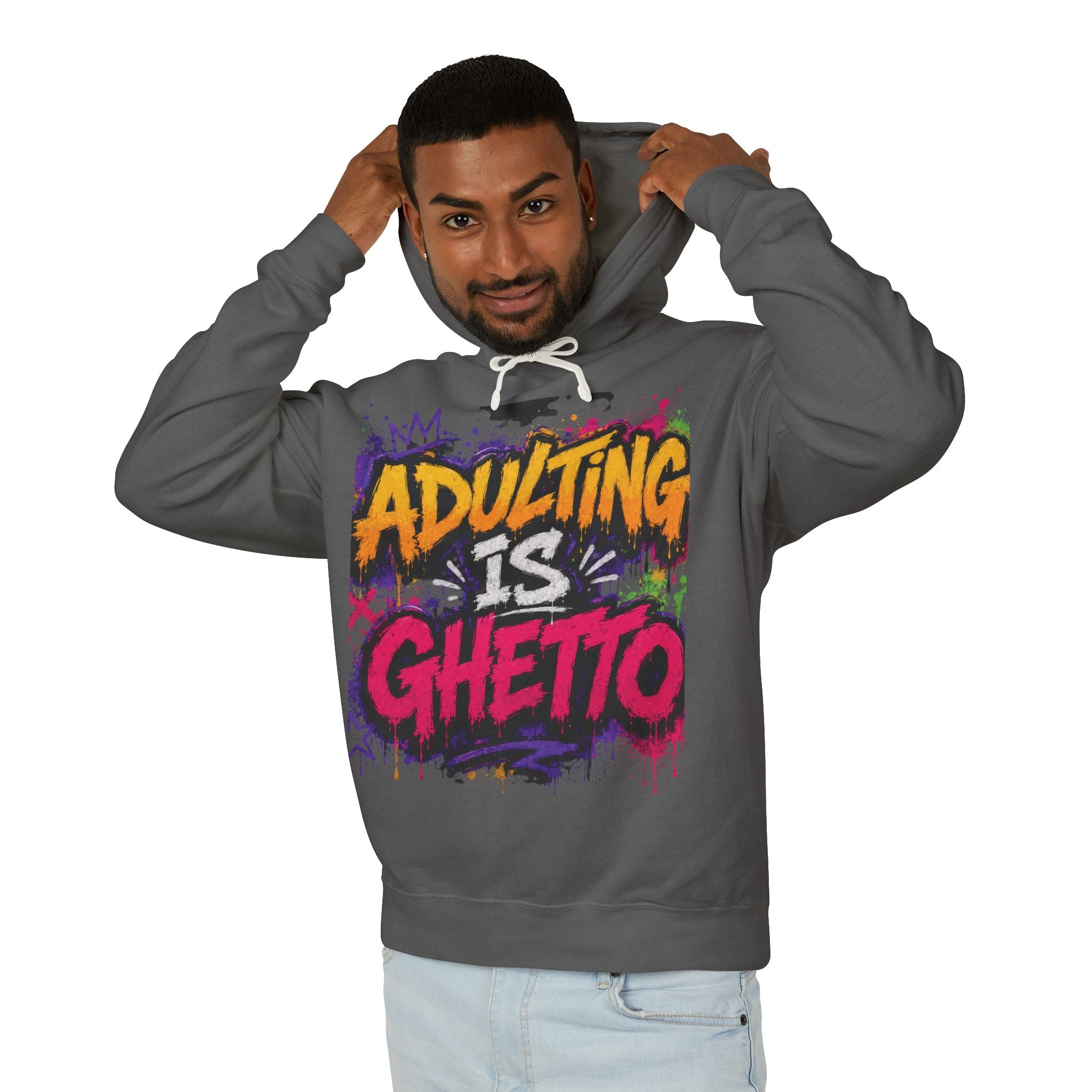 Adulting Is Ghetto Hoodie — “10/10 Don’t Recommend” Graphic Sweatshirt
