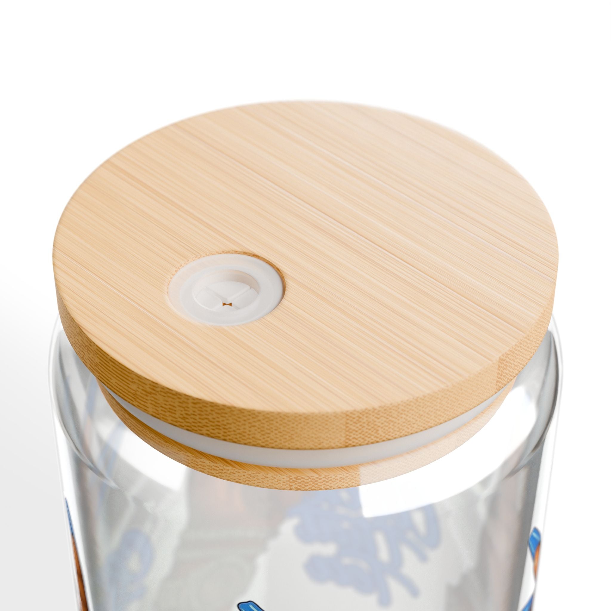 16oz Sipper Glass — 'Check Your Tone' Blue Nails Design