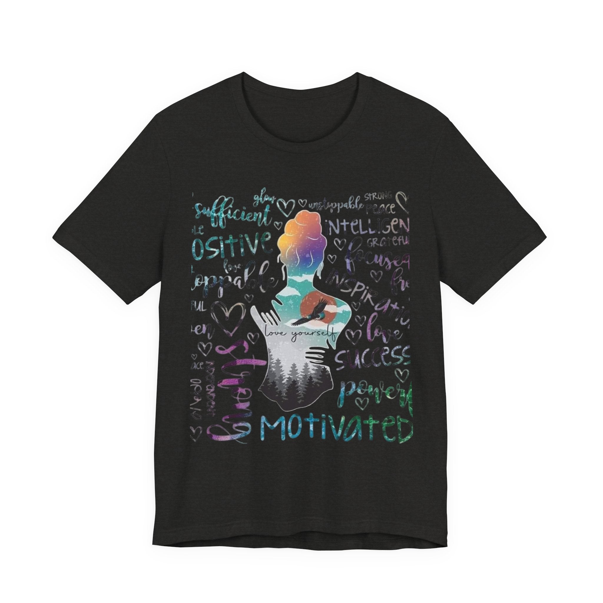 Inspirational Yoga Woman T-Shirt — Motivated Positive Words Graphic Tee