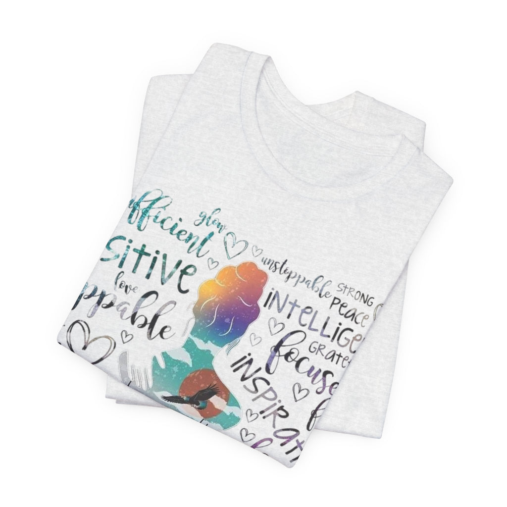 Inspirational Yoga Woman T-Shirt — Motivated Positive Words Graphic Tee