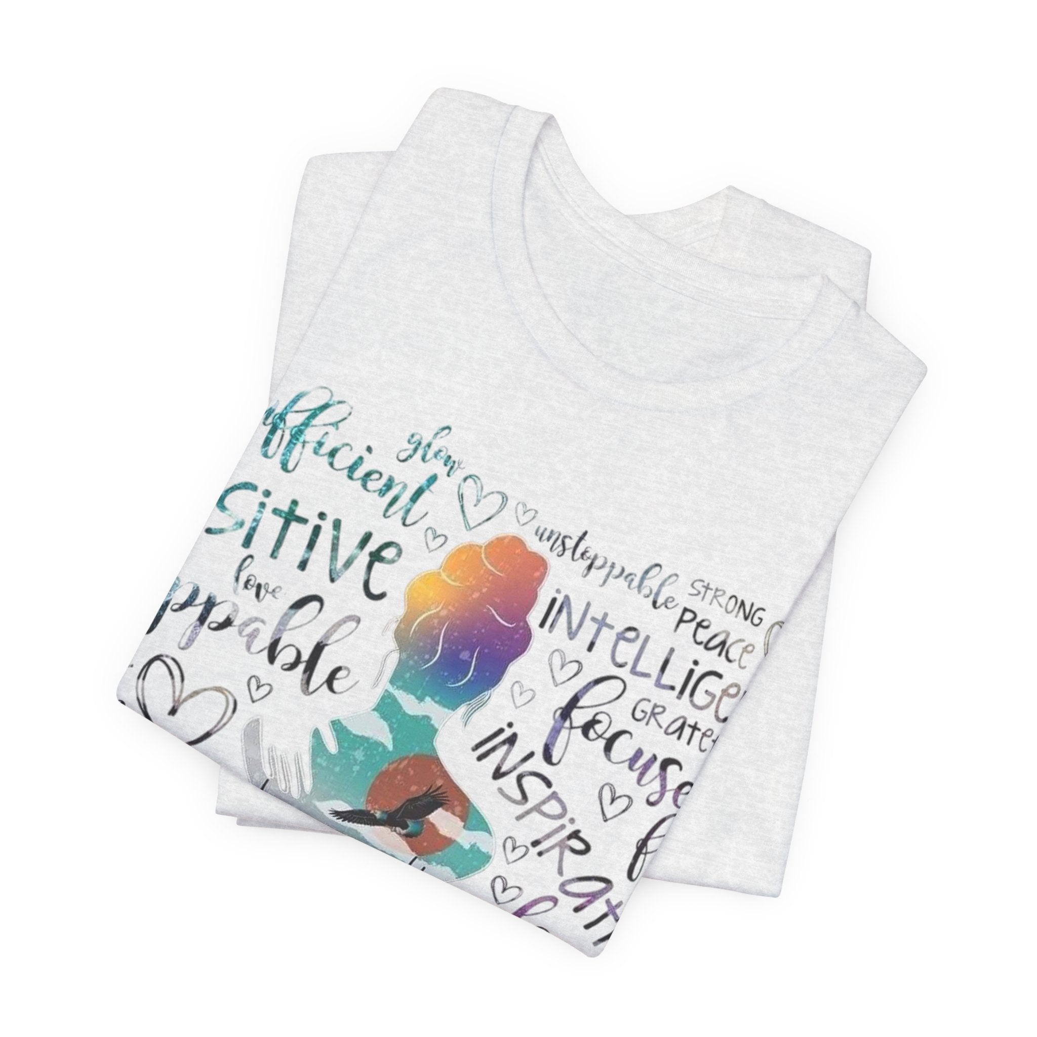 Inspirational Yoga Woman T-Shirt — Motivated Positive Words Graphic Tee