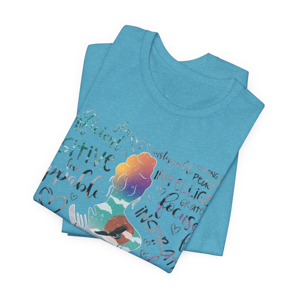 Inspirational Yoga Woman T-Shirt — Motivated Positive Words Graphic Tee