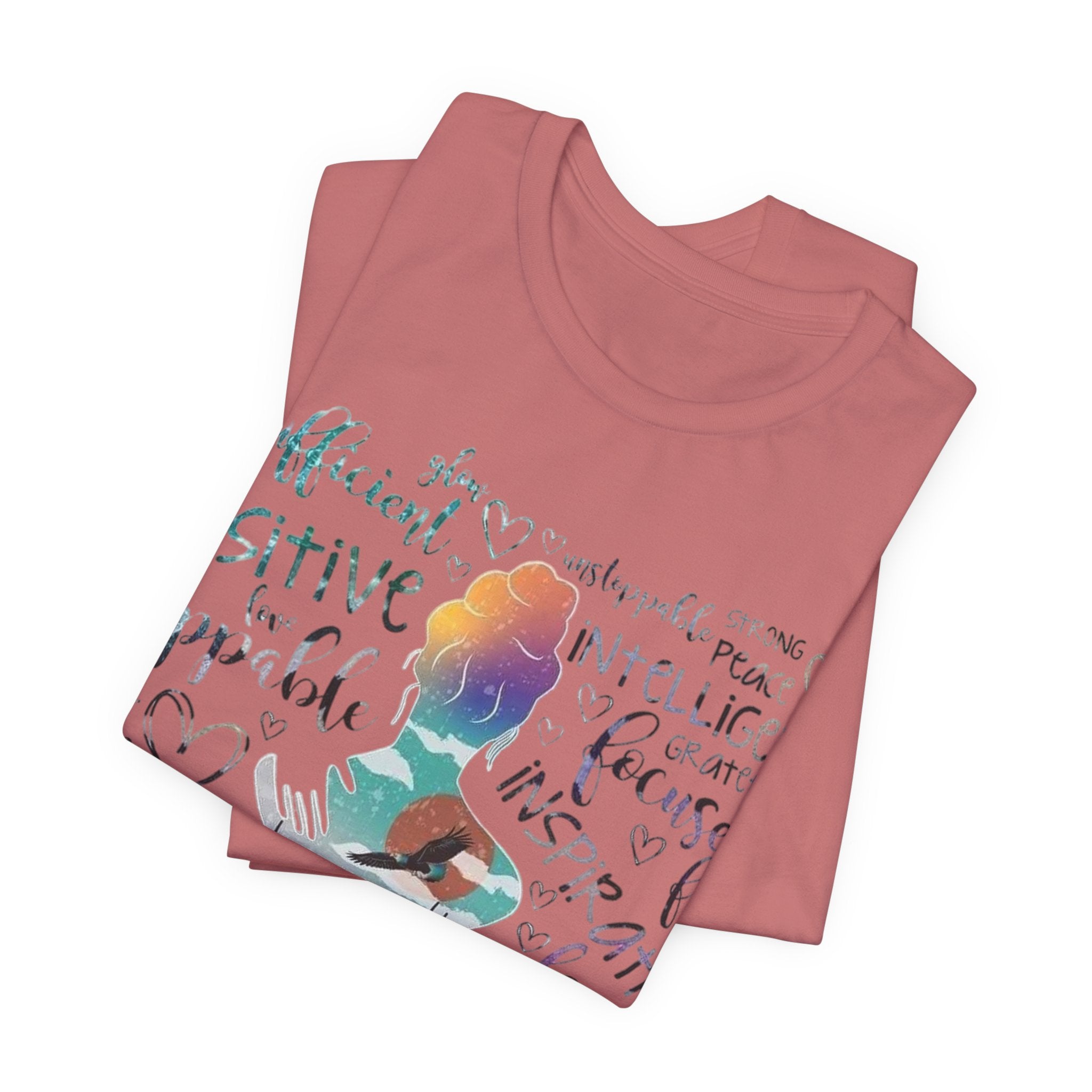 Inspirational Yoga Woman T-Shirt — Motivated Positive Words Graphic Tee
