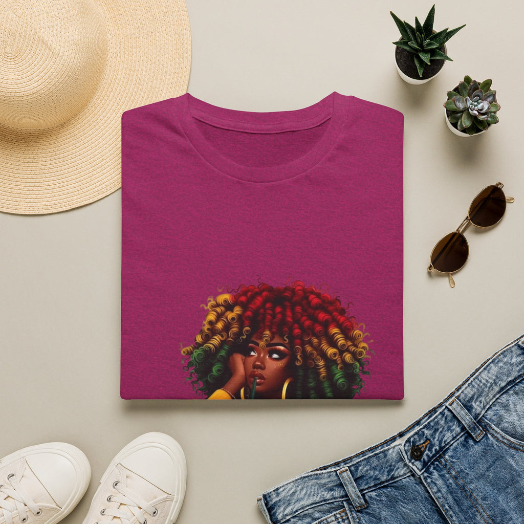 Not Today Satan graphic T-Shirt | Black Girl Magic afro illustration