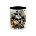 Football Bunny Fan Coffee Mug — Black & Gold Accent 11/15oz